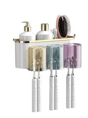 Комплект держатель-полка для зубных щеток,  Electronics LV-21, 1 шт цена и информация | Аксессуары для ванной комнаты | pigu.lt