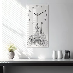Sieninis laikrodis Dviračių lenktynių piešimas kaina ir informacija | Laikrodžiai | pigu.lt
