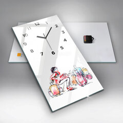 Sieninis laikrodis Moteris su lagaminais kaina ir informacija | Laikrodžiai | pigu.lt