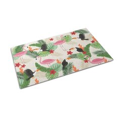 Durų kilimėlis Flamingo paukščiai 60x40 cm kaina ir informacija | Durų kilimėliai | pigu.lt