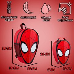 Kuprinė / pietų krepšys „Žmogus-voras“ Spider Man 2 viename kaina ir informacija | Kuprinės mokyklai, sportiniai maišeliai | pigu.lt