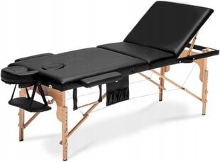 Masažo stalas Bodyfit, 195x70cm, juodas kaina ir informacija | Masažo reikmenys | pigu.lt