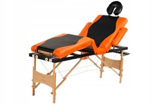 Masažo stalas Bodyfit, 188x61cm, oranžinis цена и информация | Аксессуары для массажа | pigu.lt