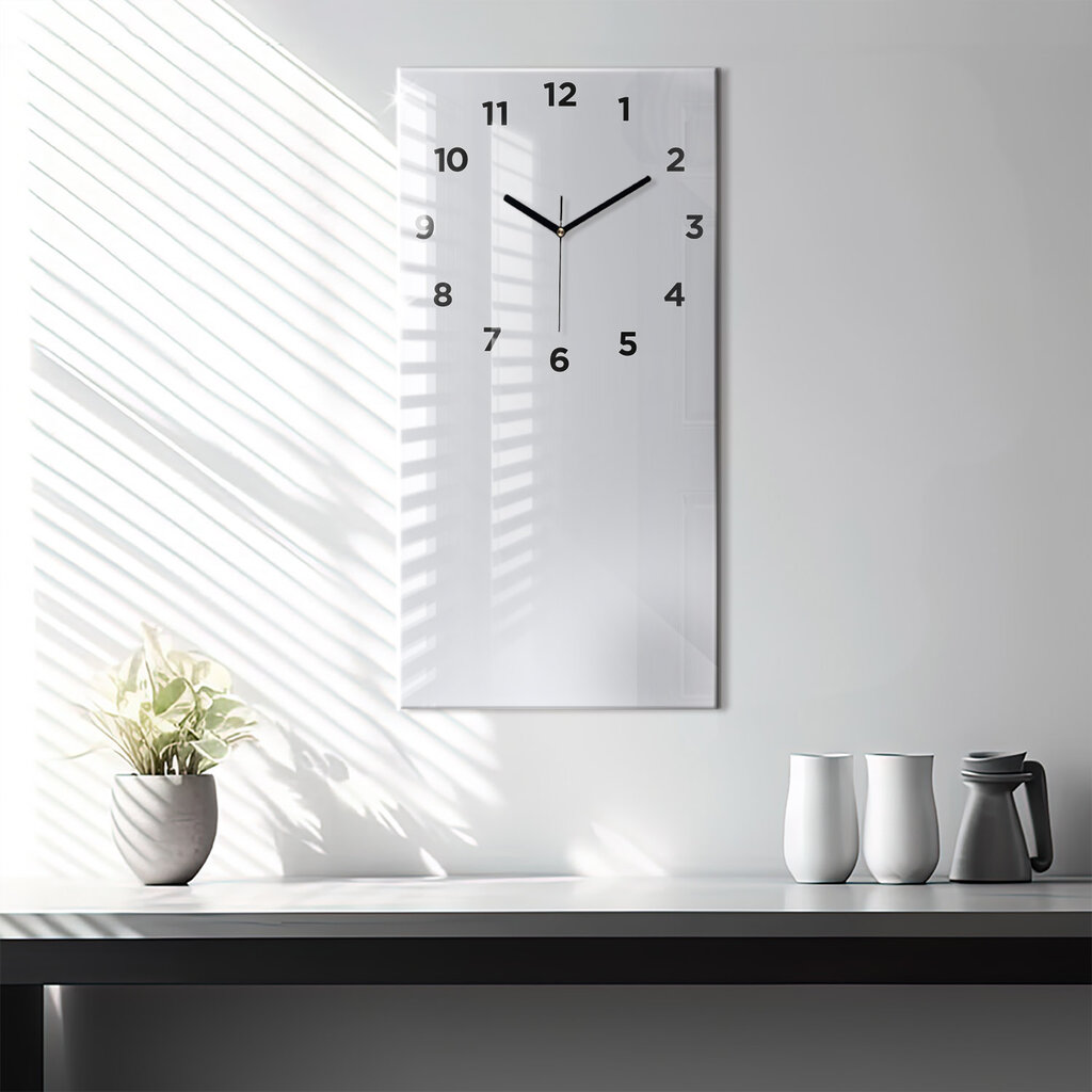 Sieninis laikrodis Tamsi balta spalva цена и информация | Laikrodžiai | pigu.lt