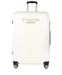 Didelis lagaminas Puccini L, baltas kaina ir informacija | Lagaminai, kelioniniai krepšiai | pigu.lt