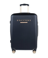 Vidutinis lagaminas Puccini, M, juodas kaina ir informacija | Lagaminai, kelioniniai krepšiai | pigu.lt