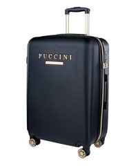 Vidutinis lagaminas Puccini, M, juodas kaina ir informacija | Lagaminai, kelioniniai krepšiai | pigu.lt