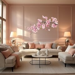 Наклейка на стену - Вишневый цветок, Элегантный цветочный уголок цена и информация | Интерьерные наклейки | pigu.lt
