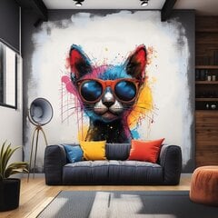 Interjero lipdukas Gyvasis akvarelės katinas kaina ir informacija | Interjero lipdukai | pigu.lt