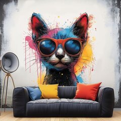 Interjero lipdukas Gyvasis akvarelės katinas kaina ir informacija | Interjero lipdukai | pigu.lt