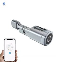 Cilindras EURO TTLOCK Bluetooth sidabrinis (Universalus) IP45 цена и информация | Дверные замки | pigu.lt