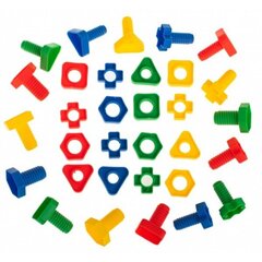 Montessori varžtų konstrukcinis rinkinys 7423, 30 vnt. цена и информация | Игрушки для мальчиков | pigu.lt