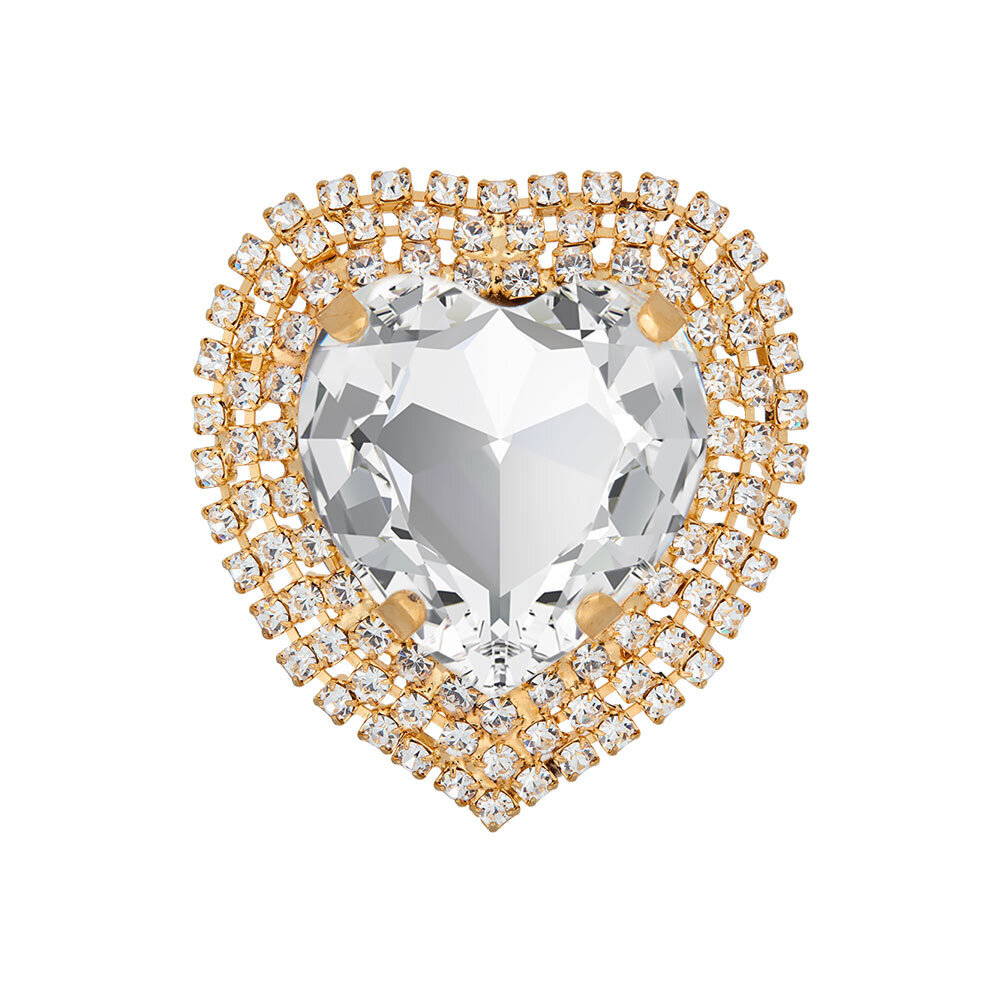 Segė moterms DamondSky Crystal Heart su Swarovsk krstalas DS00BR186 kaina ir informacija | Sagės | pigu.lt