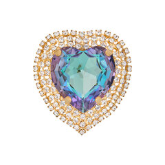 Segė moterims DiamondSky Crystal Heart Vitrail Light su Swarovski kristalais DS00BR188 цена и информация | Брошь | pigu.lt