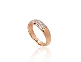 Золотое кольцо с бриллиантами "Токио XXXIII" из красного золота 585 пробы DS01G724 цена и информация | Кольца | pigu.lt