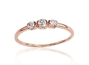 Золотое кольцо с бриллиантами "Золотая Любовь VIII" из красного золота 585 пробы DS01G731 цена и информация | Кольца | pigu.lt