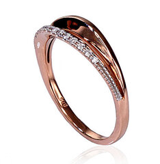 Золотое кольцо с бриллиантами "Вавилон V" из красного золота 585 пробы DS01G728 цена и информация | Кольцо | pigu.lt