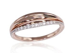 Золотое кольцо с бриллиантами "Вавилон V" из красного золота 585 пробы DS01G728 цена и информация | Кольцо | pigu.lt