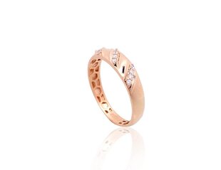 Золотое кольцо "Аморосо VIII" из красного золота 585 пробы DS01G738 цена и информация | Кольцо | pigu.lt