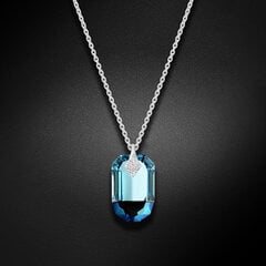 Серебряный кулон "Симбиоз (Aquamarine Metallic Blue)" с кристаллами Сваровски™ DS01K659 цена и информация | Женское колье | pigu.lt