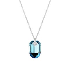 Серебряный кулон "Симбиоз (Aquamarine Metallic Blue)" с кристаллами Сваровски™ DS01K659 цена и информация | Украшения на шею | pigu.lt