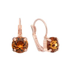 Серьги "Великолепие VI (Light Amber)" с кристаллами Сваровски™ DS02A886 цена и информация | Серьги | pigu.lt