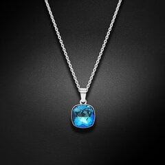Серебряный кулон "Ослепительный Блеск (Bermuda Blue)" с кристаллами Сваровски™ DS01K674 цена и информация | Женское колье | pigu.lt