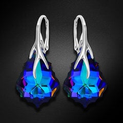 Серебряные серьги "Барокко VI (Meridian Blue)" с кристаллами Swarovski™ DS02A889 цена и информация | Серьги | pigu.lt