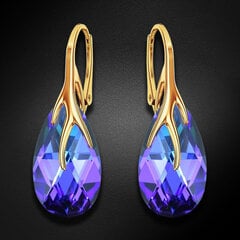 Серебряные серьги "Барокко VII (Heliotrope)" с кристаллами Swarovski™ DS02A900 цена и информация | Серьги | pigu.lt