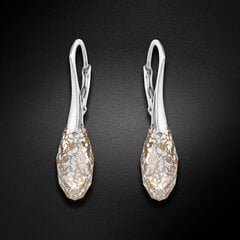 Серебряные серьги "Аншанте (Rose Patina)" с кристаллами Swarovski™ DS02A905 цена и информация | Серьги | pigu.lt