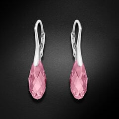 Серебряные серьги "Аншанте (Light Rose)" с кристаллами Swarovski™ DS02A908 цена и информация | Серьги | pigu.lt