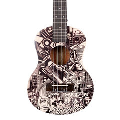 Tenorinė ukulelė Cascha Art Sketch HH 2609 kaina ir informacija | Gitaros | pigu.lt