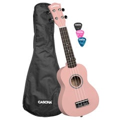 Soprano ukulelė Cascha Linden rožinė HH 3968 kaina ir informacija | Gitaros | pigu.lt