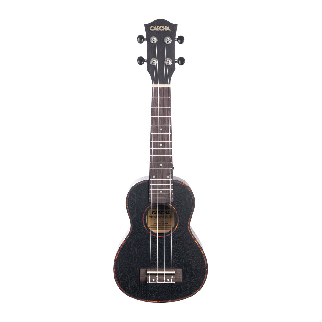 Soprano ukulelė Cascha Mahogany juoda HH 2262 kaina ir informacija | Gitaros | pigu.lt