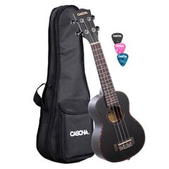 Tenorinė ukulelė Cascha Mahogany juoda HH 2305 kaina ir informacija | Gitaros | pigu.lt