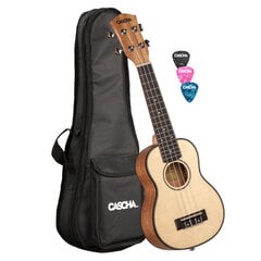 Soprano ukulelė Cascha Spruce Solid Top HH 2148 kaina ir informacija | Gitaros | pigu.lt