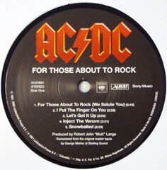 Vinilinė plokštelė AC/DC For Those About To Rock цена и информация | Виниловые пластинки, CD, DVD | pigu.lt