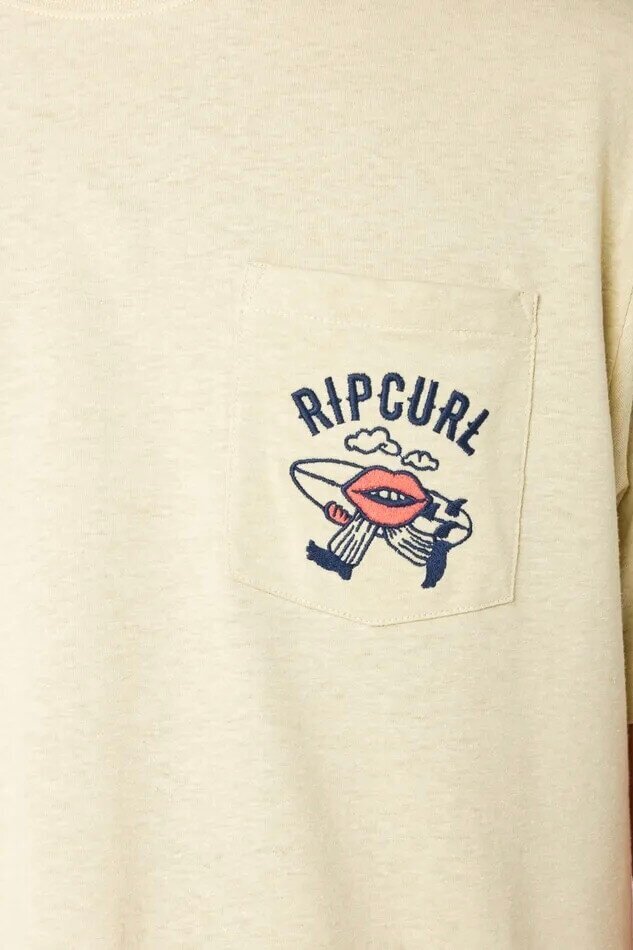 Marškinėliai vyrams RipCurl 0FJMTE, geltoni цена и информация | Vyriški marškinėliai | pigu.lt