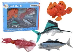 Jūrų gyvūnų figūrėlių rinkinys Lean Toys, 4 vnt. kaina ir informacija | Žaislai berniukams | pigu.lt