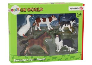 Ūkio gyvūnų figūrėlių rinkinys Lean Toys, 5 vnt. kaina ir informacija | Žaislai berniukams | pigu.lt