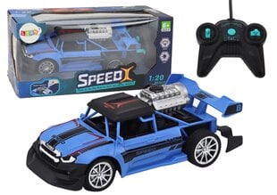 Nuotoliniu būdu valdomas automobilis su dūmų efektu, mėlynas kaina ir informacija | Žaislai berniukams | pigu.lt