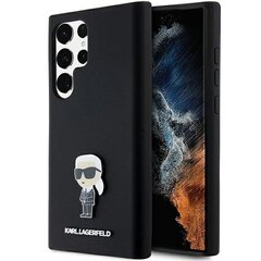 Karl Lagerfeld KLHCS24LSMHKNPK S24 Ultra S928 czarny|black Silicone Ikonik Metal Pin цена и информация | Чехлы для телефонов | pigu.lt