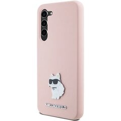 Karl Lagerfeld KLHCS24MSMHCNPP S24+ S926 różowy|pink Silicone Choupette Metal Pin цена и информация | Чехлы для телефонов | pigu.lt