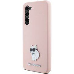 Karl Lagerfeld KLHCS24SSMHCNPP S24 S921 różowy|pink Silicone Choupette Metal Pin цена и информация | Чехлы для телефонов | pigu.lt