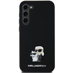 Karl Lagerfeld KLHCSA55SMHKCNPK A55 A556 hardcase czarny|black Silicone Karl&Choupette Metal Pin цена и информация | Чехлы для телефонов | pigu.lt