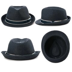Skrybėlė šiaudinė unisex, Atlantic brims 60 cm. цена и информация | Мужские шарфы, шапки, перчатки | pigu.lt