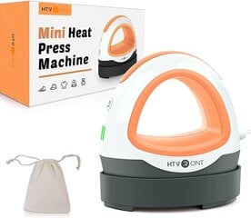 Mini termopresas drabužių spaudiniams HTVRONT M1, balta/oranžinė kaina ir informacija | Piešimo, tapybos, lipdymo reikmenys | pigu.lt