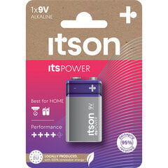 itson itsPOWER elementai Alkaline 6LR61IPO/1CP 9V kaina ir informacija | Elementai | pigu.lt