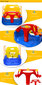 Kabinamos sūpynės 3in1, geltonos/mėlynos kaina ir informacija | Sūpynės | pigu.lt