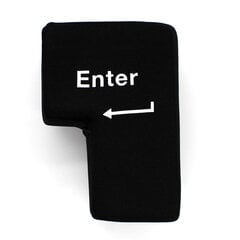 Antistresinė pagalvėlė Enter, juoda kaina ir informacija | Kitos originalios dovanos | pigu.lt